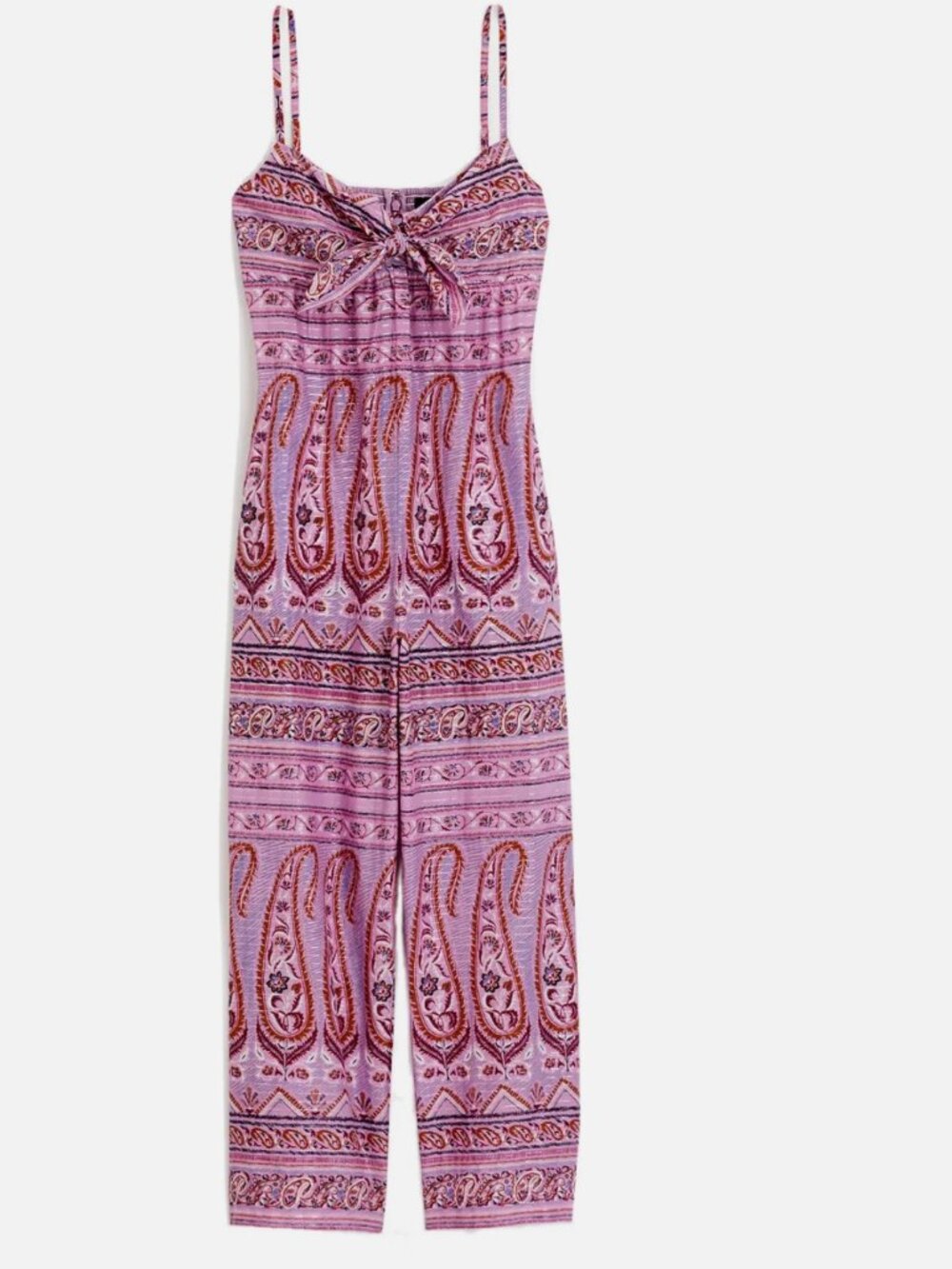 Plus Size Point Sur Boho Metallic Paisley Jumper, Sz 18, Cottage, Beachy,